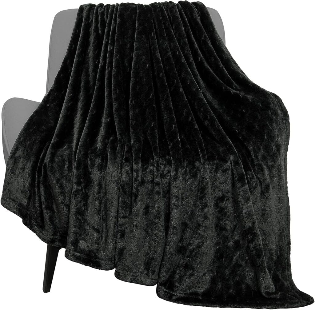 Bohemian style printed double-layer flannel sherpa fleece blanket – reverse side