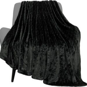 Bohemian style printed double-layer flannel sherpa fleece blanket – reverse side