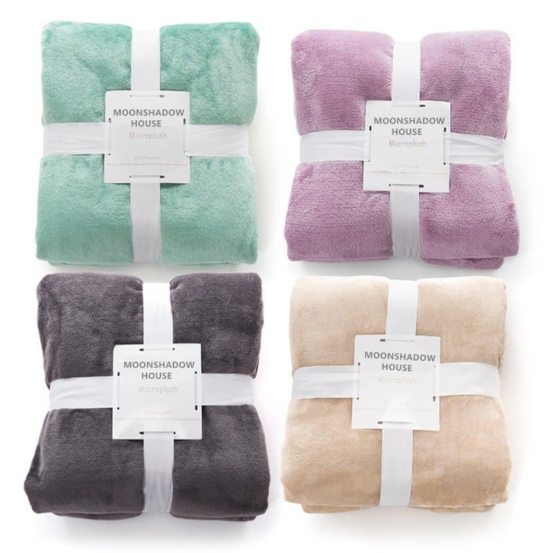 solid color flannel fleece blanket