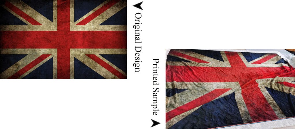 All-over sublimation printing on fleece blanket – display sample 3